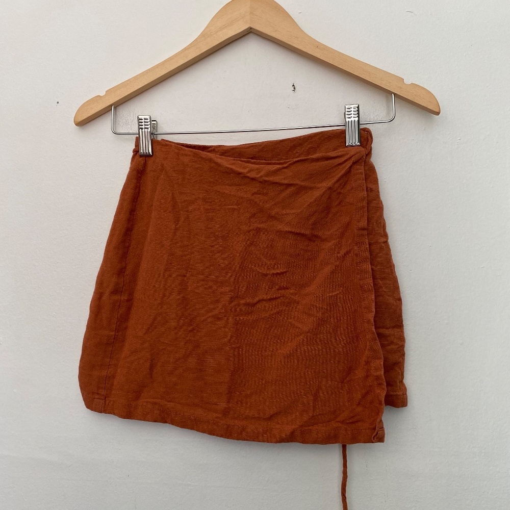 Rust Mini Skirt